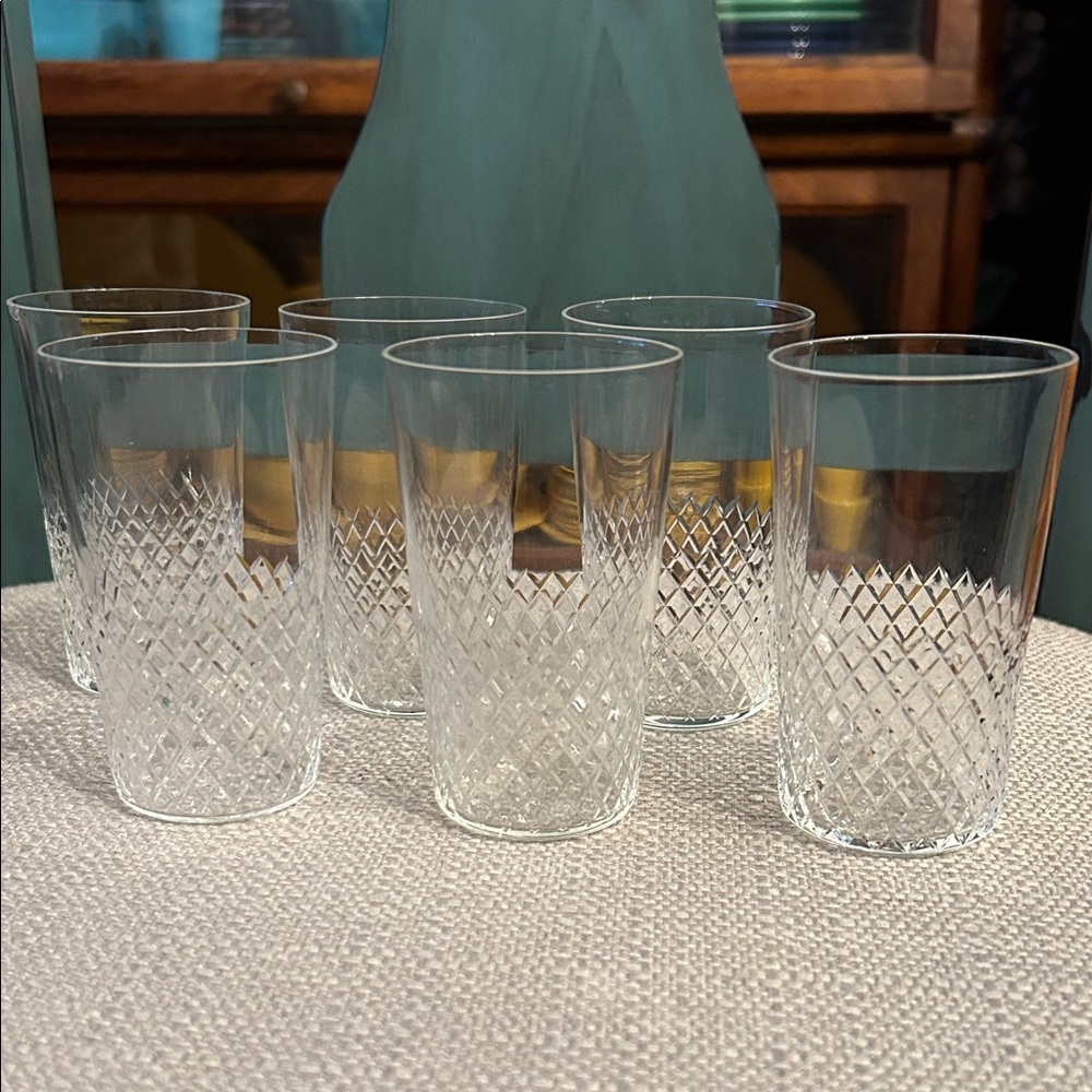 Kosta Boda Diamond Pattern Juice Glasses Set of 6